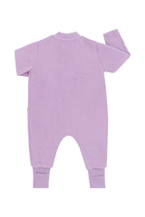 Teddy Fleece Zippy | Cotton Purple Pansy