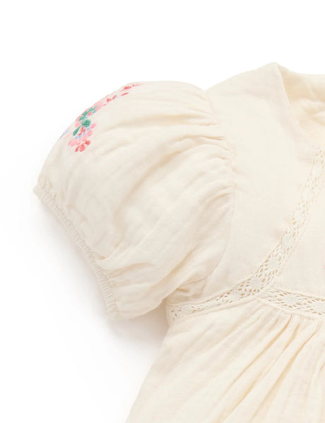Embroidered Dress l Cloud