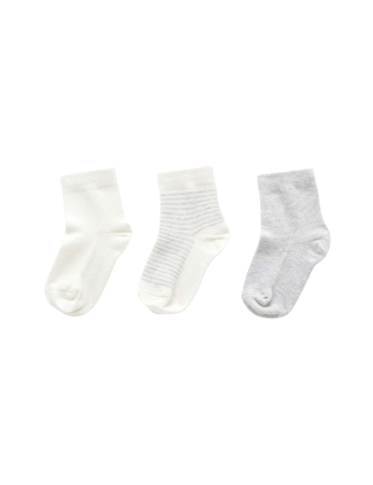 3 Sock Pack | Pale Grey Melange