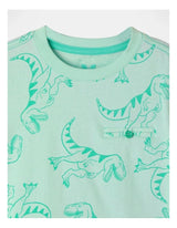 Printed T-Shirt | Dinosaur  Mint