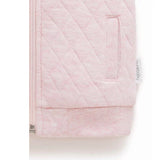 Quilted Vest | Soft Pink Melange