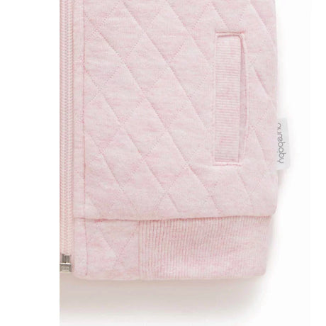 Quilted Vest | Soft Pink Melange