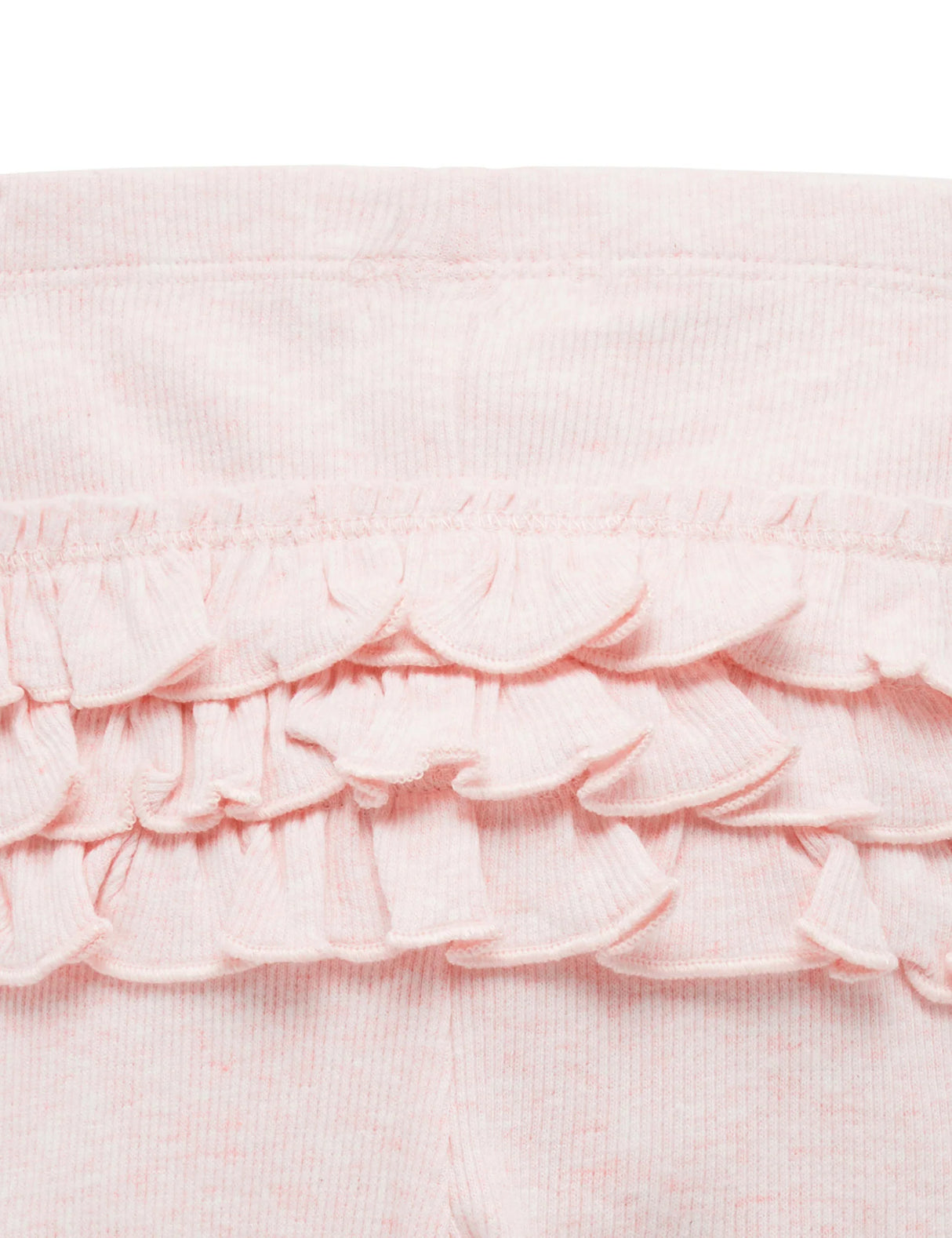 Everyday Ruffle Legging | Soft Pink Melange