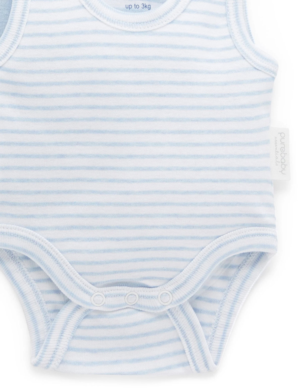 2 Pack Rib Bodysuit | Pale Blue