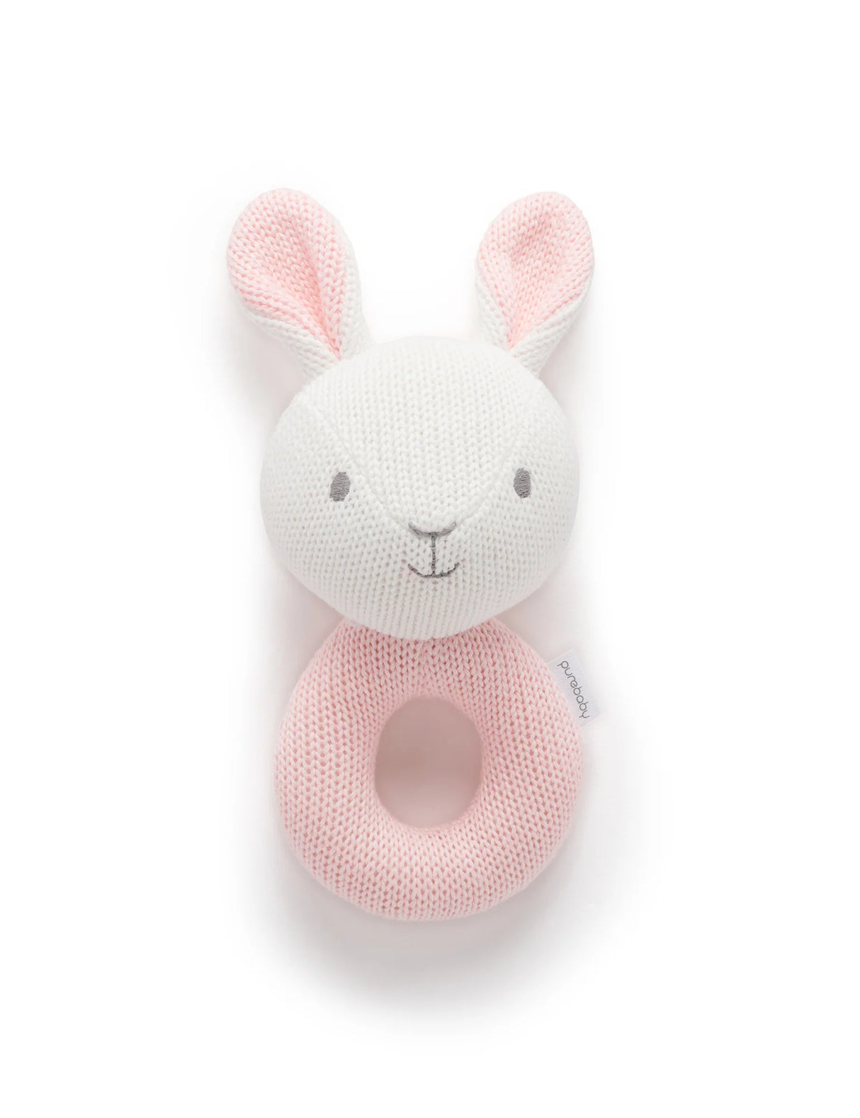 Knitted Rattle | Pink Rabbit