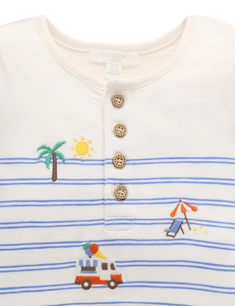 Resort Growsuit l Pacific Mini Stripe