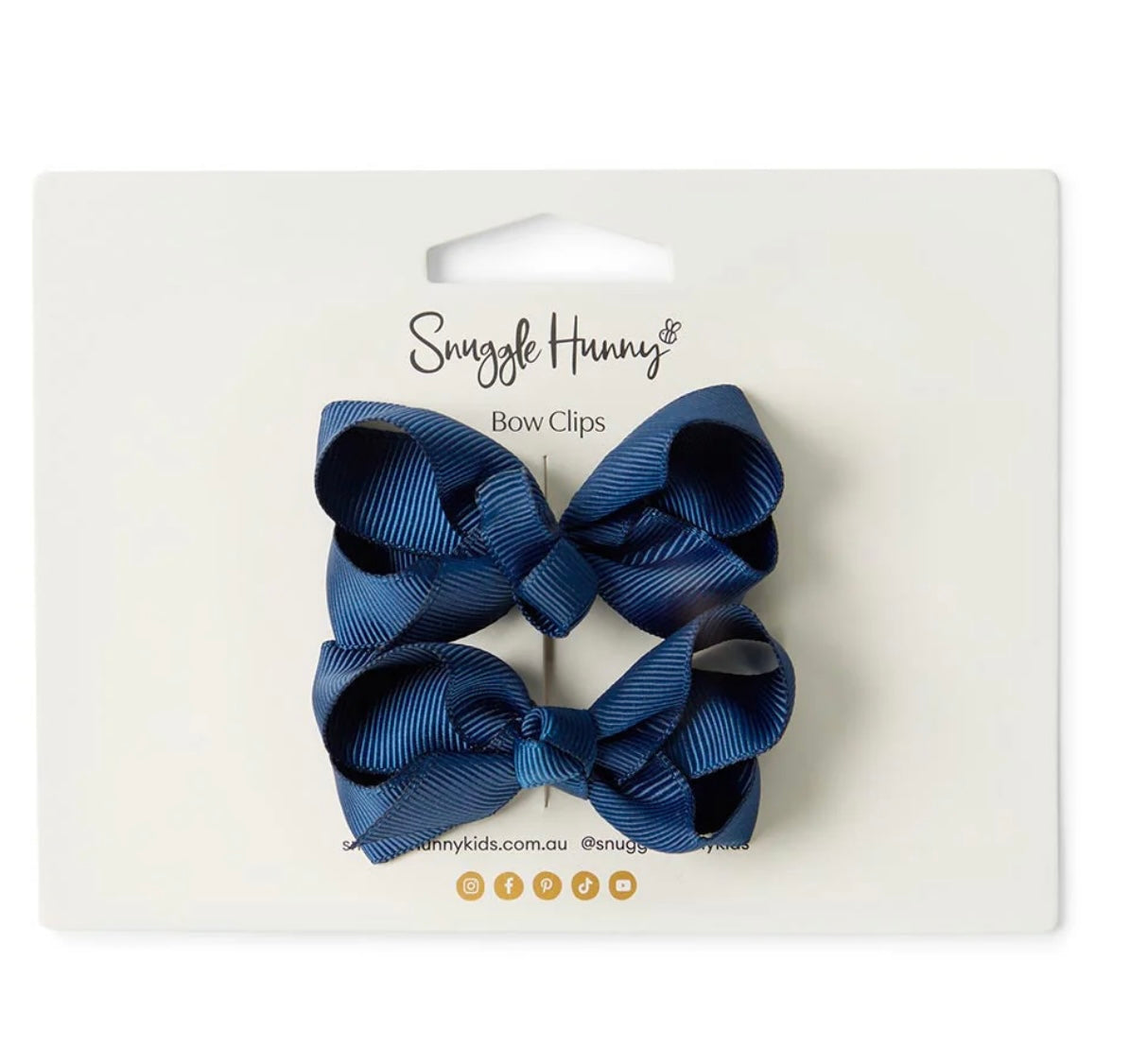 Piggy Tail Hair Clips (Pair) | Navy Blue