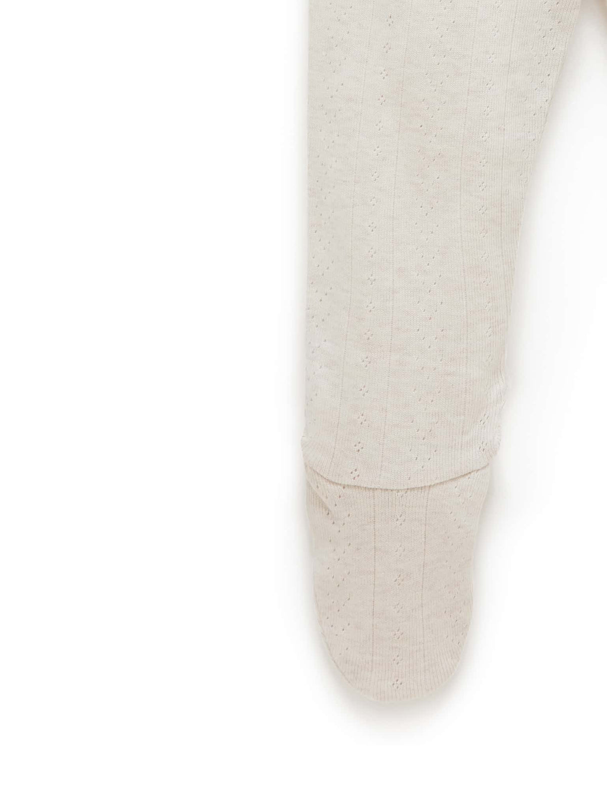 Pointelle Footed Legging | Wheat Melange