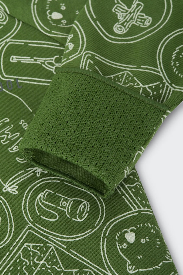 Wondercool Zip Wondersuit | Camp Bonds Outline Khaki