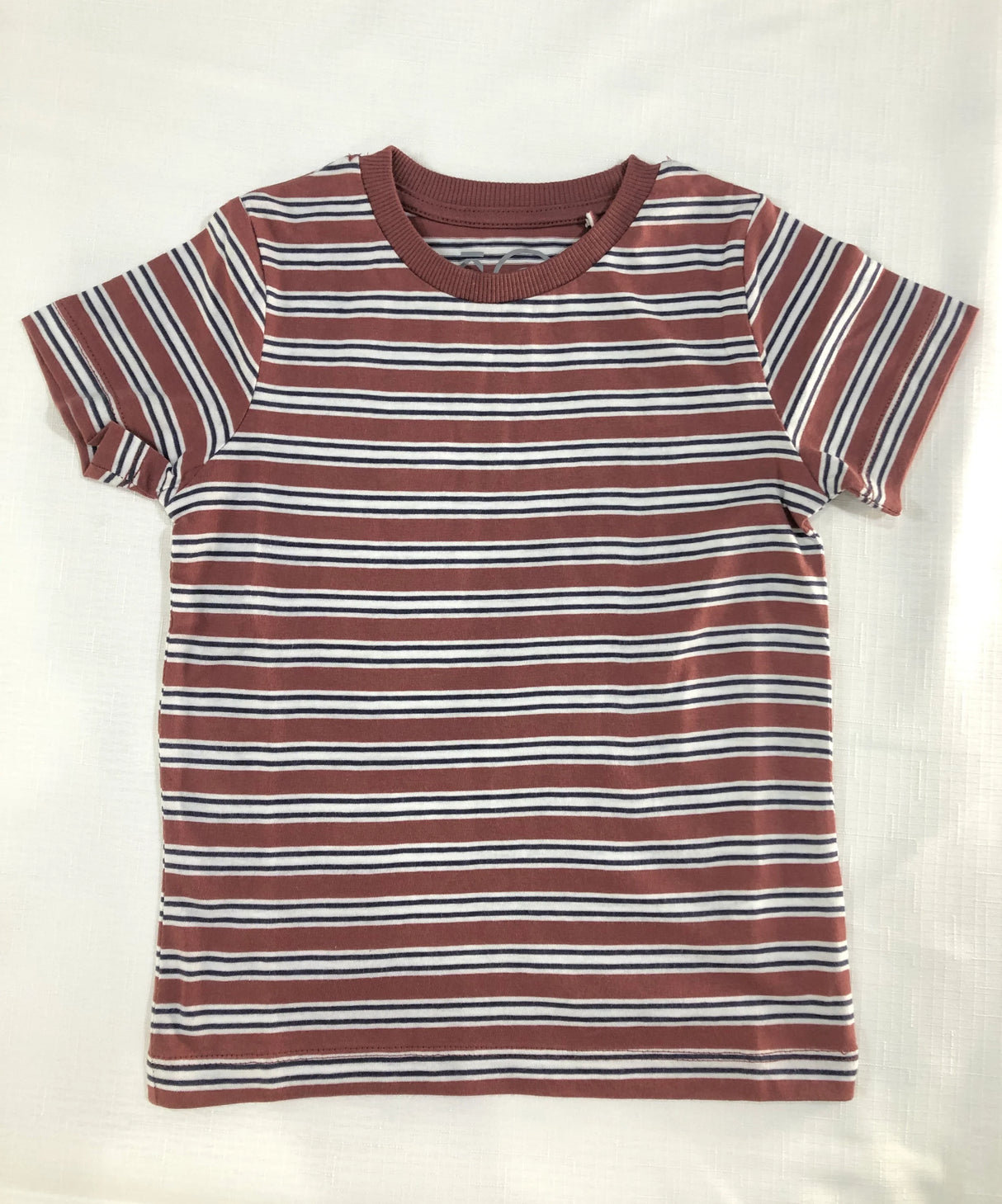 Stripe Stretch Tee | Brown