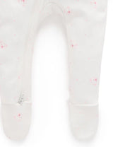 2 Pack Zip Growsuit | Pale Pink Bear