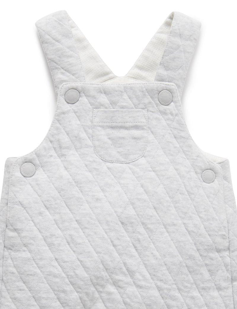 Quilted Overall | Soft Grey Melange