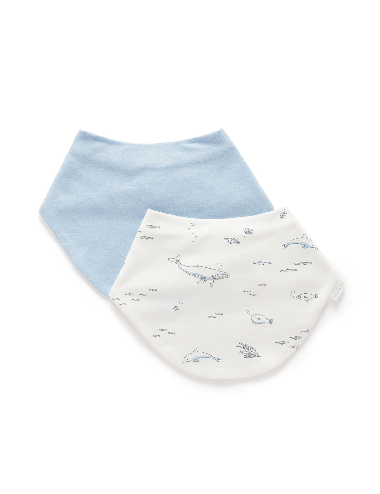 2 Pack Dribble Bib | Vanilla Nautical