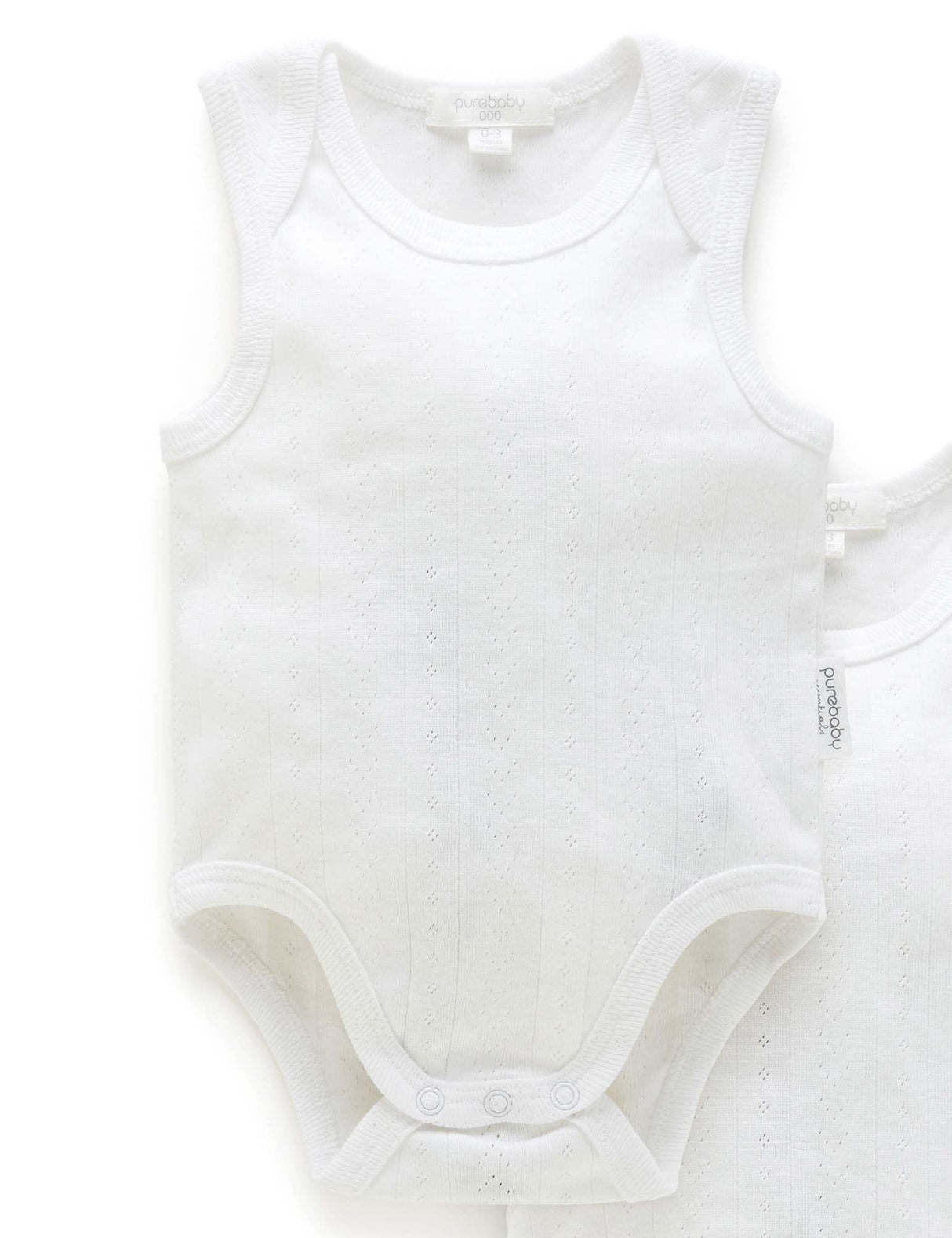 Pointelle 2 Pack Singlet Bodysuit