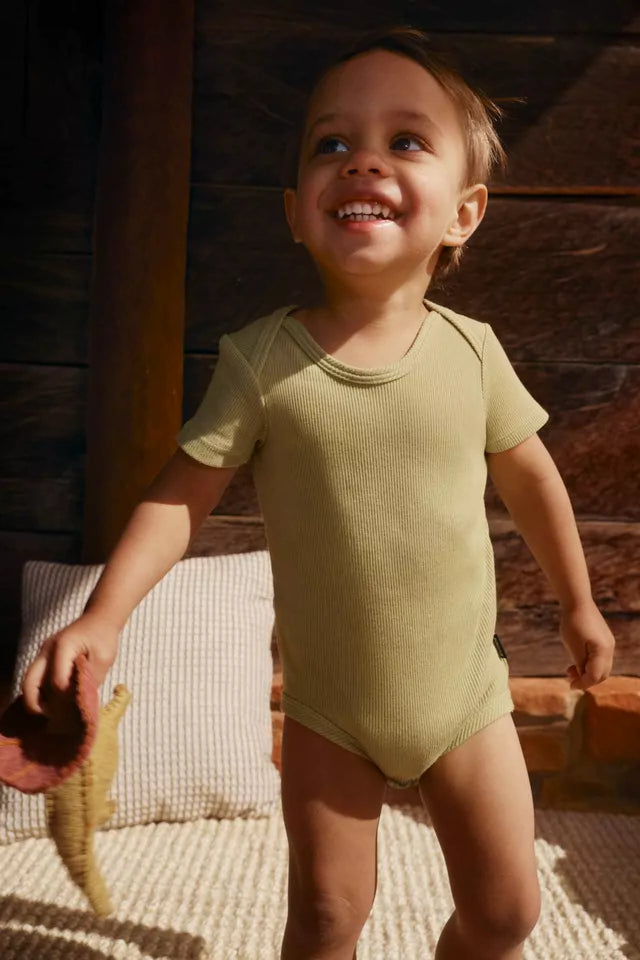 Rib Shortsleeve Bodysuit 3 Pack | Camp Cove/ Levitating/ Lawn Bowls