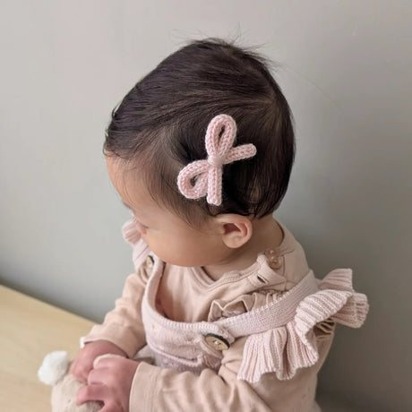Crochet Ribbon Bow | Strawberry Cream