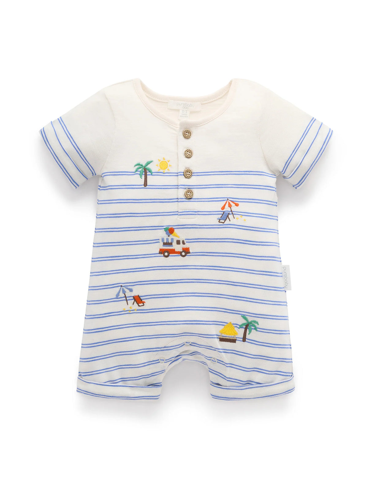 Resort Growsuit l Pacific Mini Stripe