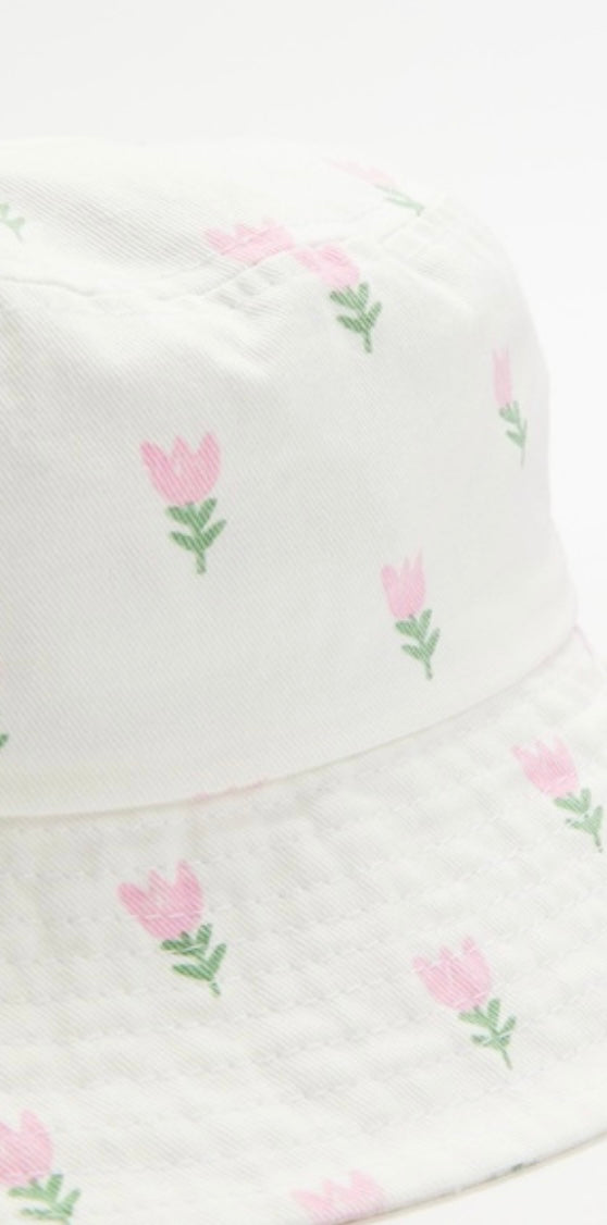 Charlie Printed Bucket Hat | Tully Tulip Vanilla