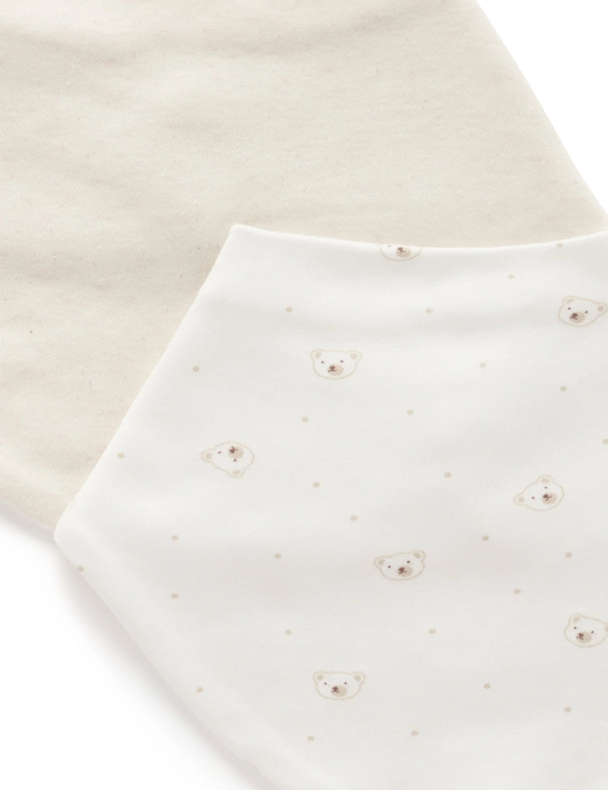 2 Pack Dribble Bib | Vanilla Bear