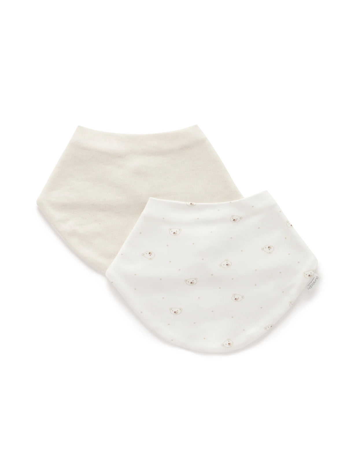 2 Pack Dribble Bib | Vanilla Bear