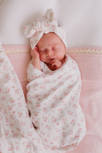 Swaddle Set | Paisley Peony