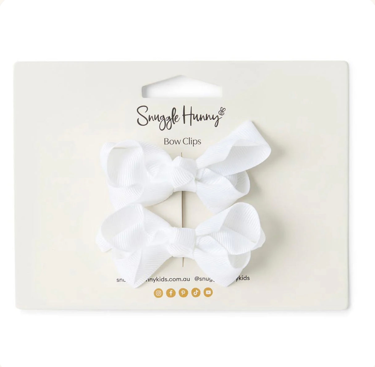 Piggy Tail Hair Clips (Pair) | White