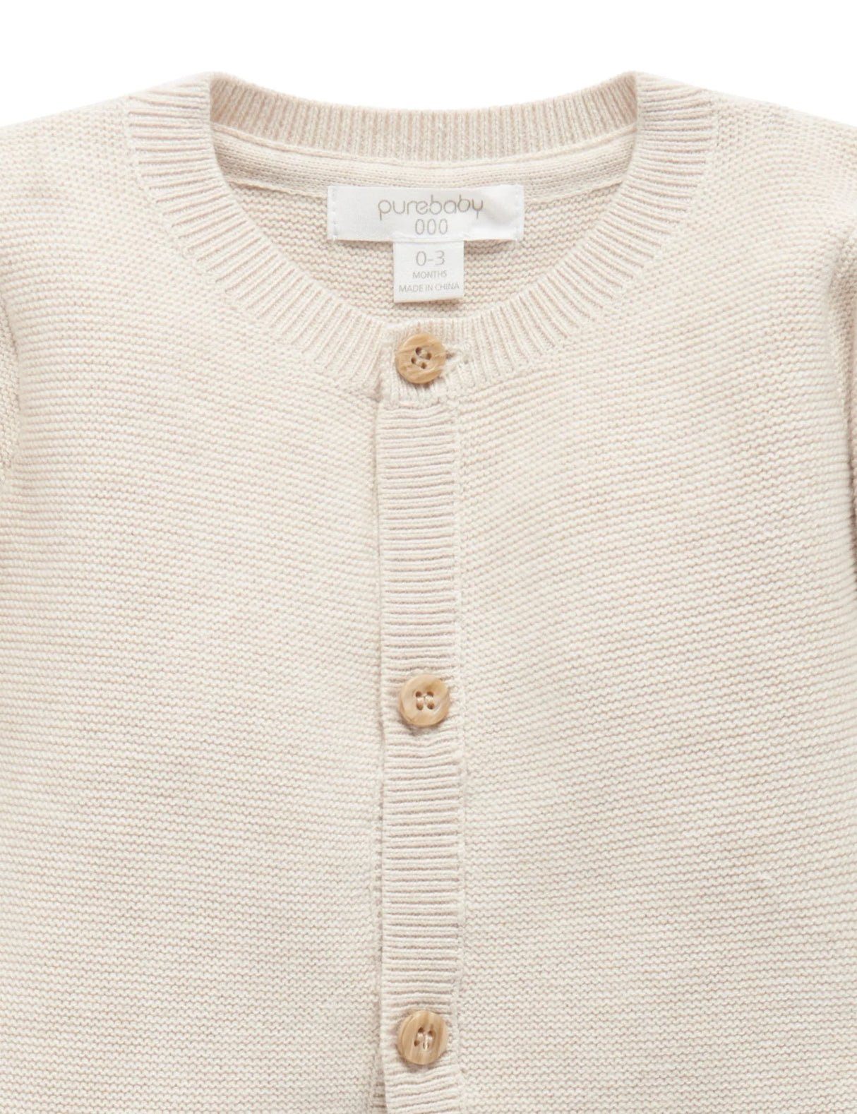 Textured Cardigan | Wheat Melange