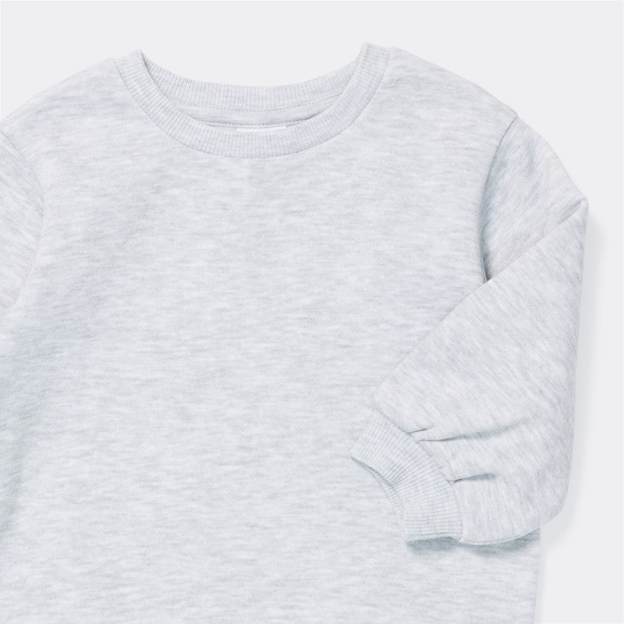 Baby Basic Fleece Sweater | Grey Marl