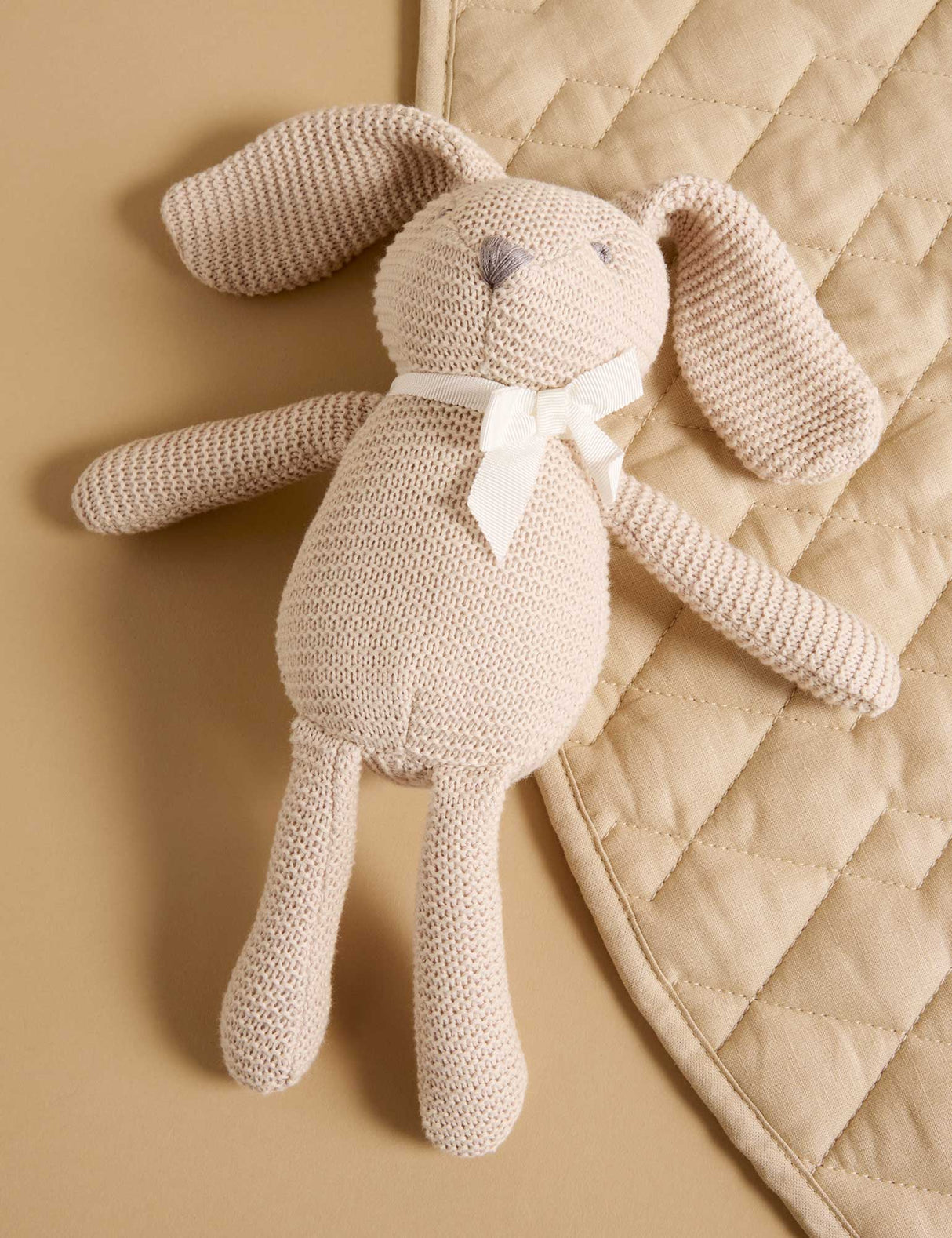 Knitted Bunny Toy | Wheat Melange