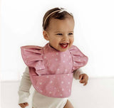 Frill Snuggle Bib | Pink Fleur