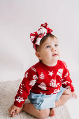 Knit Oversized Topknot | Christmas Heirloom Rudolph