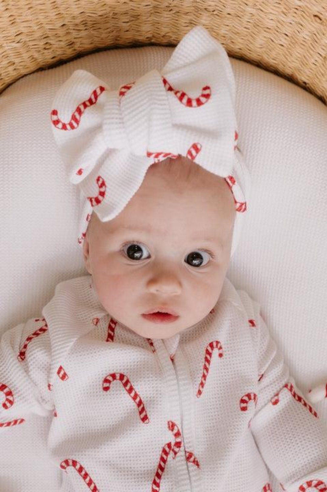 Oversized Topknot | Classic Candy Cane Waffle