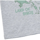 Kids Dinosaur Print Tee | Grey Marle