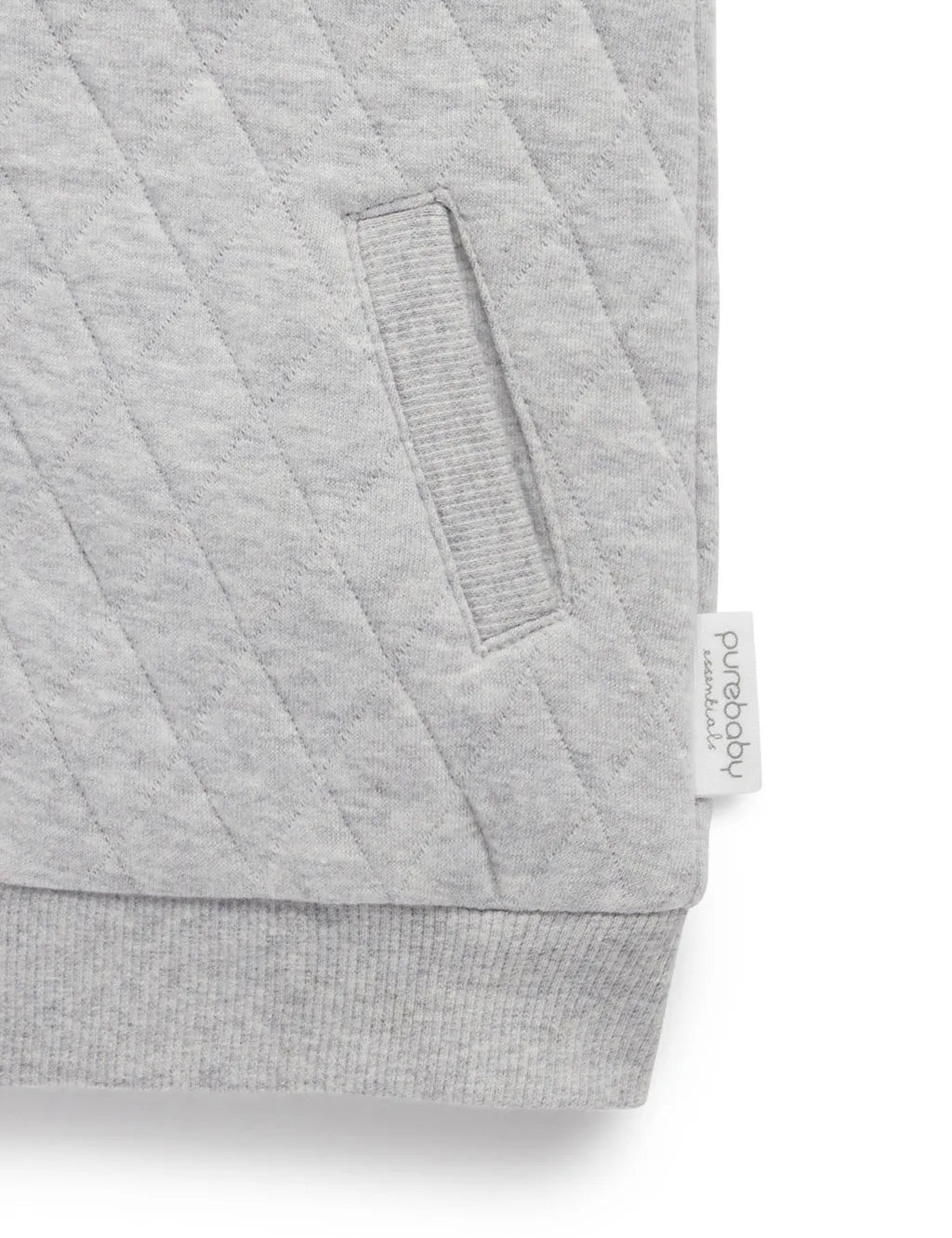 Quilted Vest Purebaby | Pale Grey Melange