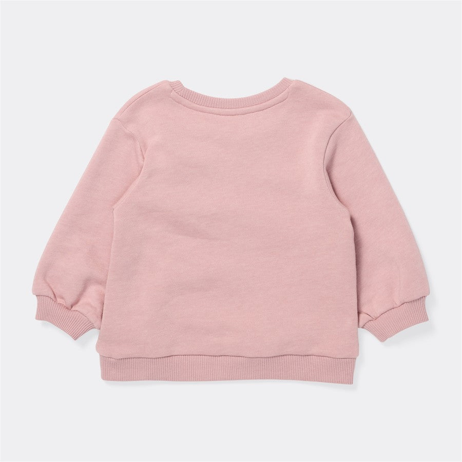 Dymples Baby Basic Fleece Sweater | Light Pink