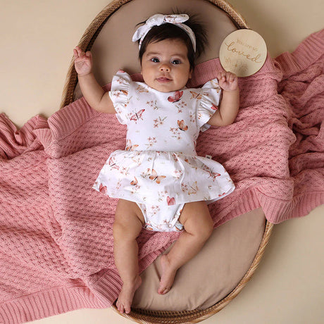 Short Sleeve Organic Dress | Butterfly