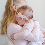 Crochet Ribbon Bow | Strawberry Cream