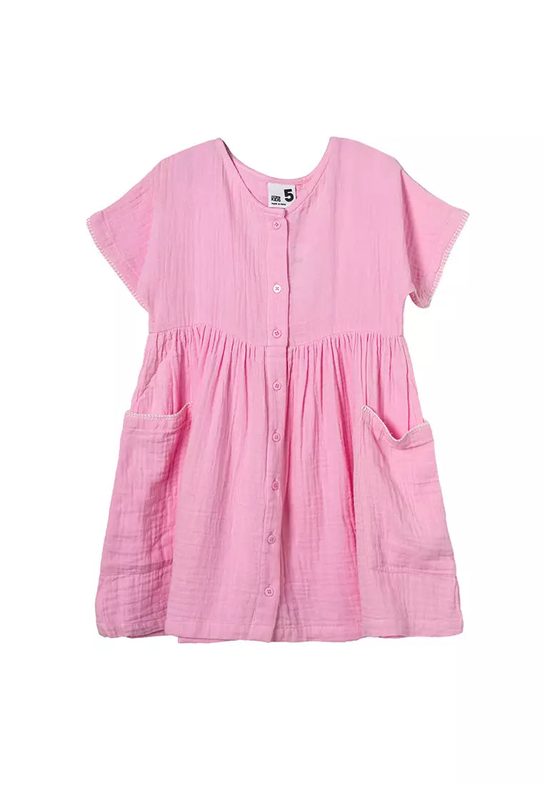 Isabel Short Sleeve Dress | Cali Pink