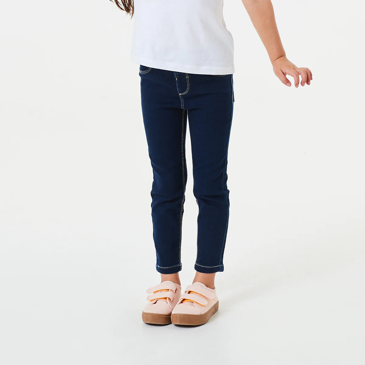 Girls Pull On Jeans | Dark Wash