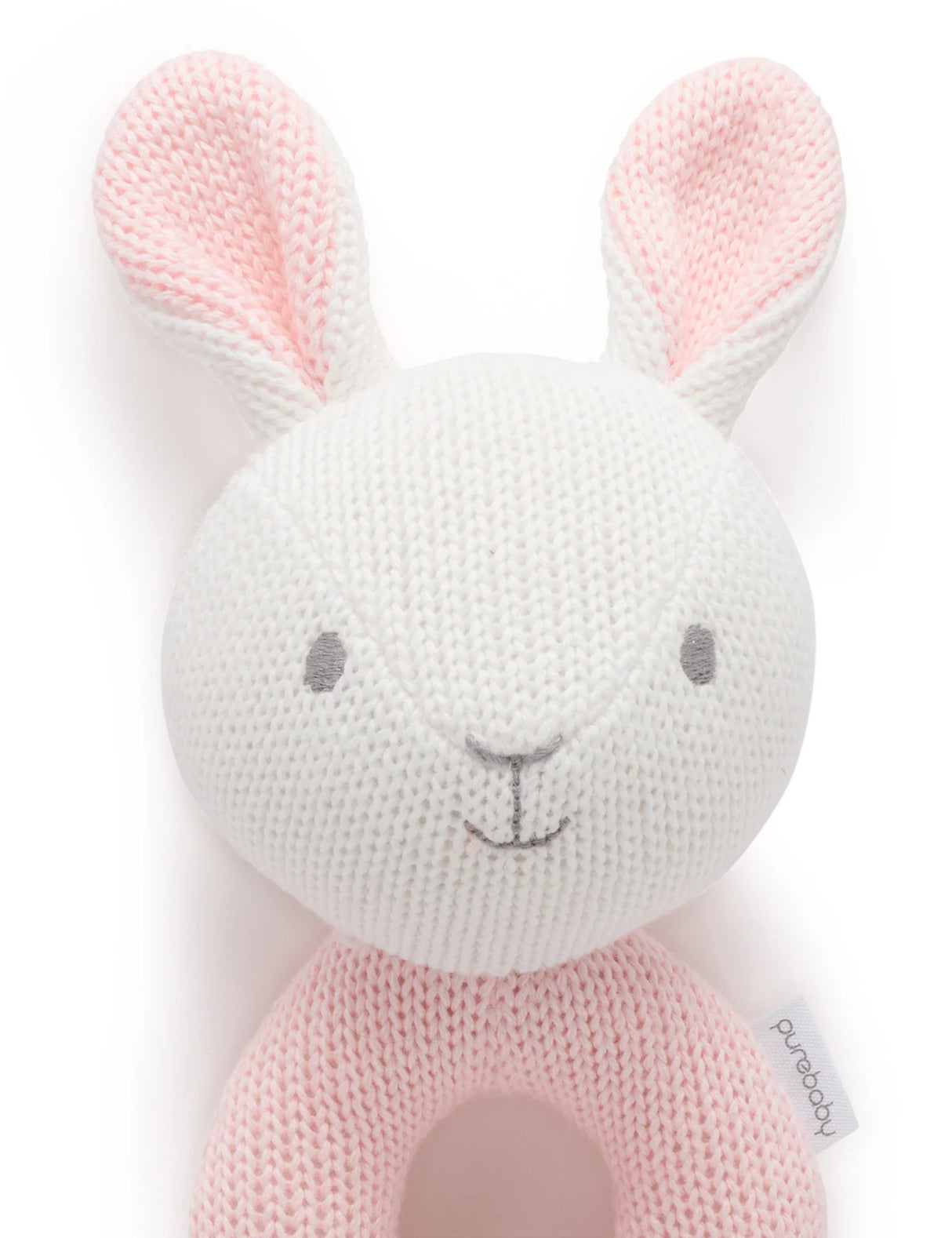 Knitted Rattle | Pink Rabbit