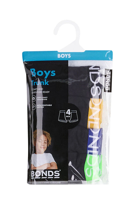Boys Trunk 4 Pack l Black