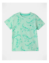 Printed T-Shirt | Dinosaur  Mint