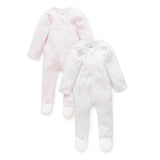 2 Pack Zip Growsuit | Pale Pink Pack