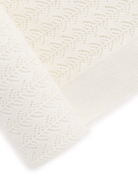 Heirloom Eyelet Blanket l Vanilla