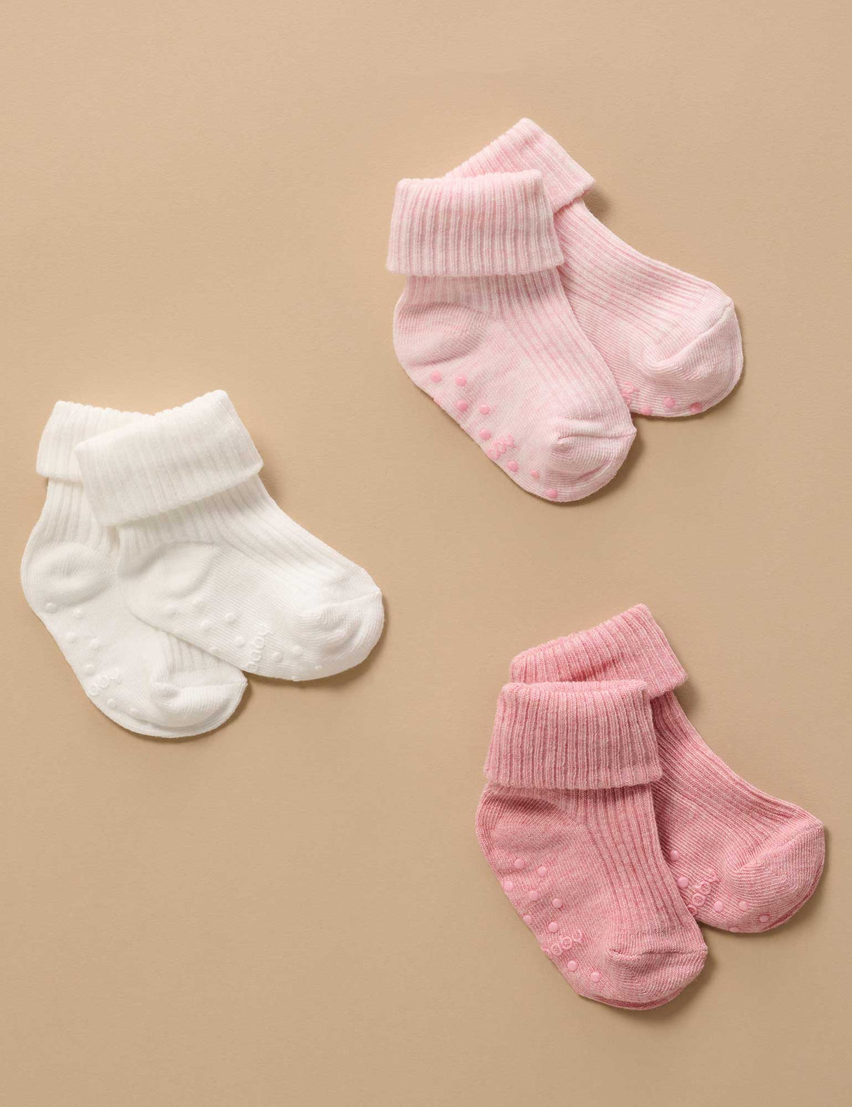 3 Pack Rib Socks l Pink Pack