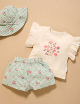 Gingham Floral Set l Frida Print