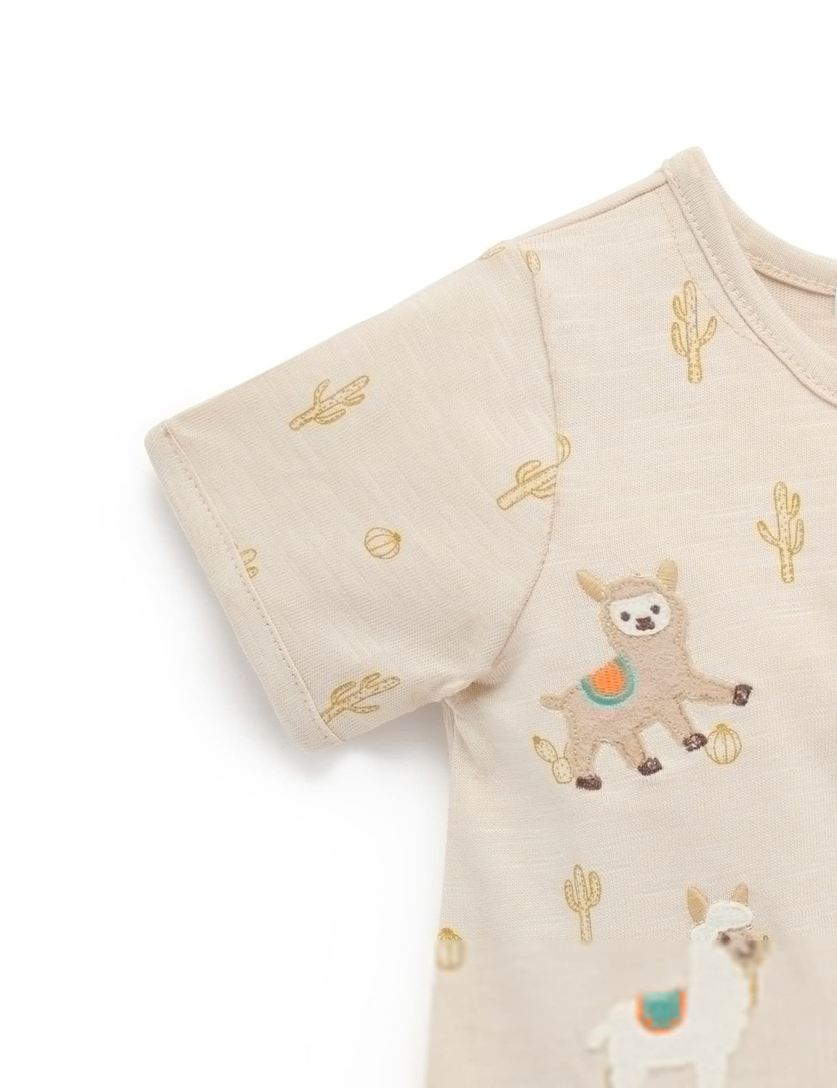 Llama Fiesta Short Growsuit l Cacti Print