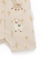 Llama Fiesta Short Growsuit l Cacti Print