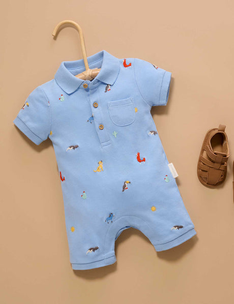 Polo Growsuit l Animal Fiesta Broderie