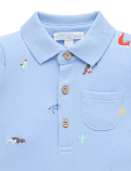 Polo Growsuit l Animal Fiesta Broderie